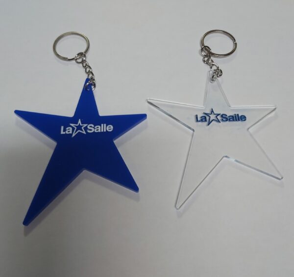 Llavero metacrilato estrella